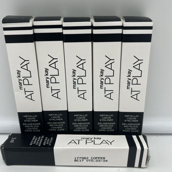 Mary Kay Other - Lot Of 6 Mary Kay At Play Metallic Liquid Eyeliner Copper NEW NIB 177982